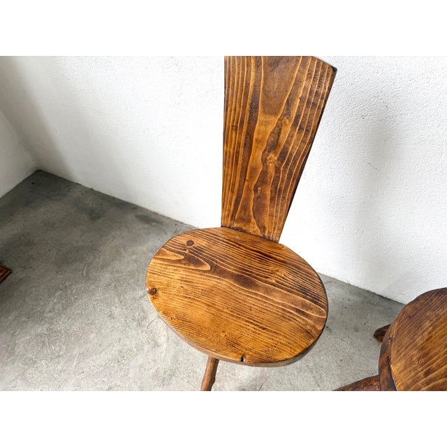 Alpine Pine Chairs, France, 1950s, Set of 3 For Sale - Image 10 of 18