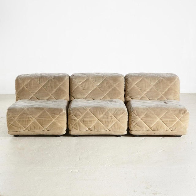 Textile Rhombos Modular Sofa Set by Karl Wittmann for Wittmann, 1980s, Set of 3 For Sale - Image 7 of 7