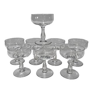 Set of 8, Baccarat France "Longchamps" Pattern Champagne/Tall Sherbet Glasses For Sale