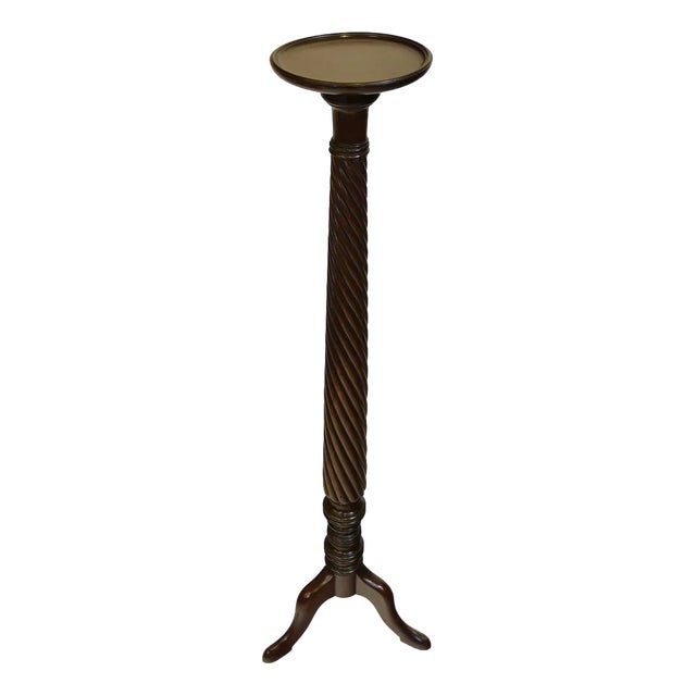 Antique Mahogany Tall Torchere Plant Stand, 1890s For Sale