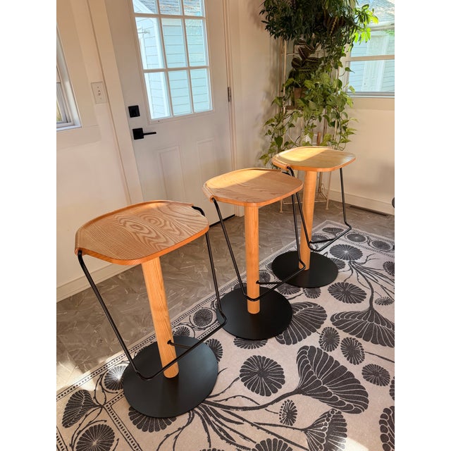 Ronan and Erwan Bouroullec Mattiazzi Mid-Century Modern Ash Bar Stools For Sale - Image 4 of 7
