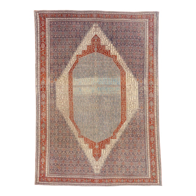 Antique Persian Senneh Rug, 06'05 X 09'01 For Sale