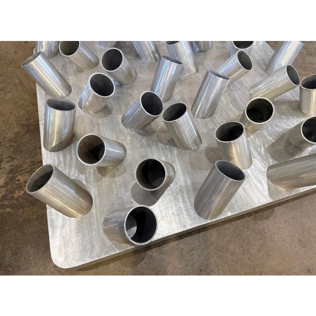 "Swarm"— Abstract Aluminum Sculpture, Herbert Simon Estate, 1985 For Sale - Image 10 of 11