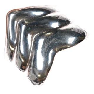 6 3/8" Vintage Los Ballesteros Taxco sterling wide band modernist cuff bracelet For Sale