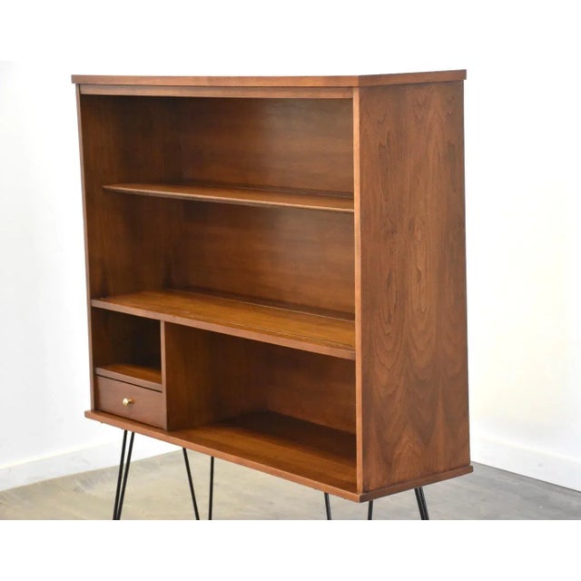 Mid-Century Modern Walnut MCM Bookcase For Sale - Image 3 of 8