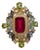 Bochic “Capri” Vintage Ruby, Sapphire & Tanzanite Cocktail Ring — 18K Gold & Silver For Sale
