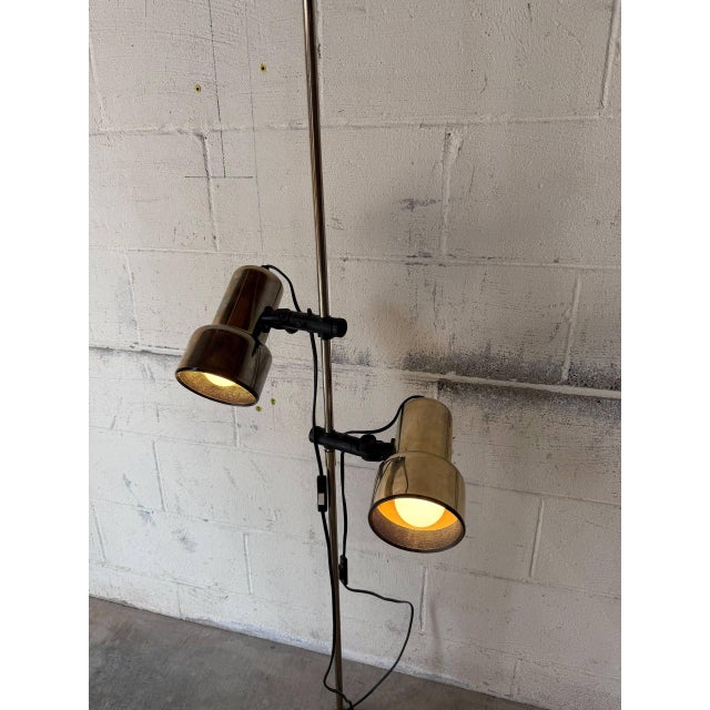 1950s Mid-Century Modern Metal Floor Lamp With Adjustable Shades For Sale - Image 10 of 10