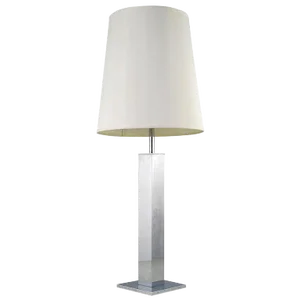 Large Chromed Column Table Lamp by Nessen