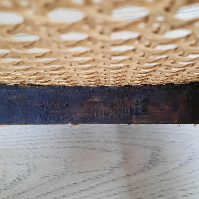 Bentwood Dining Chairs with Rattan Seats from Cosmos, 1930s, Set of 4 For Sale - Image 10 of 11