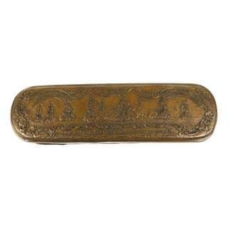 Iserlohn Snuffbox in Brass by J. H. Giese, Breslau, 18th Century For Sale