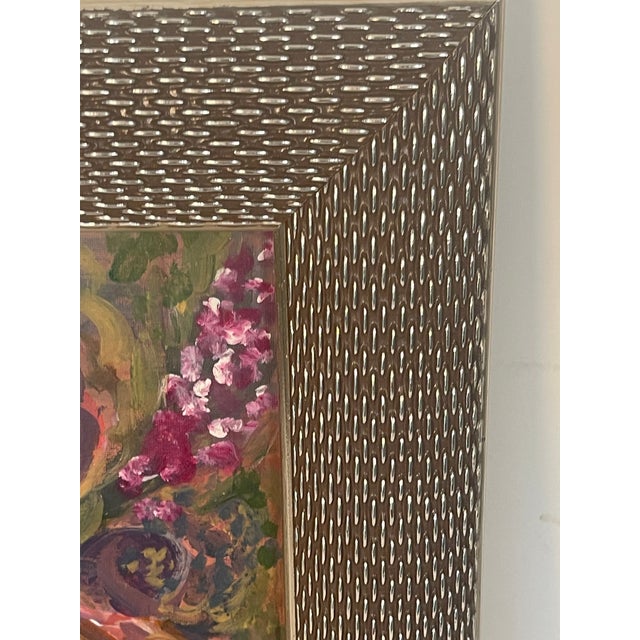 1950s Abstract Still Life Bouquet Art Painting Artist Signed For Sale In Miami - Image 6 of 6