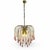 Gold Pink Murano Glass Teardrop Chandelier, 1970s For Sale - Image 8 of 8
