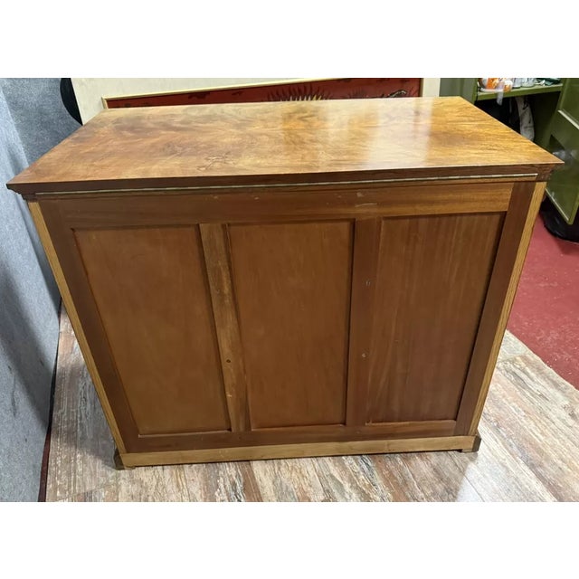 Wood Empire Style Sideboard in Mahogany and Gilded Bronze, 1950s For Sale - Image 7 of 8