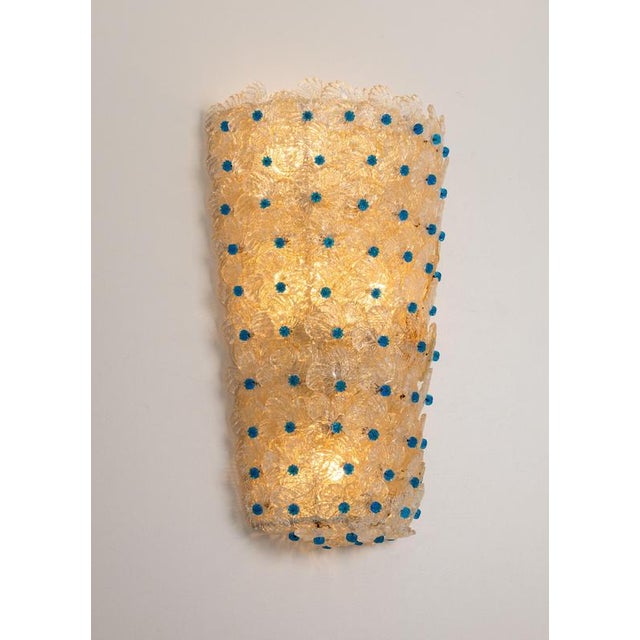 Large Murano Glass Wall Sconce from Barovier & Toso, Italy, 1970s For Sale - Image 12 of 14