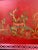 Red Vintage Red Hand Painted Chinoiserie Tole Tray For Sale - Image 8 of 12