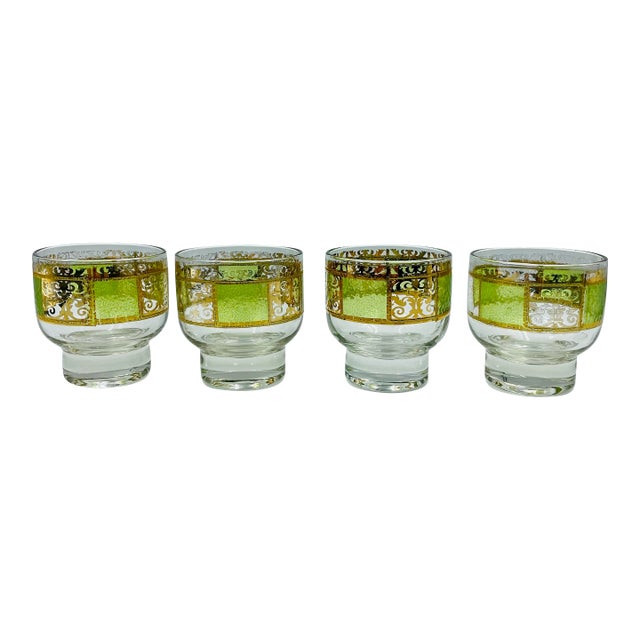 Culver Prado Mid-Century Rocks Glasses - Set of Four For Sale