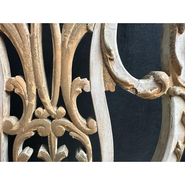 Late 19th Century Rococo Revival–Style Ivory and Gold Pierced-Back Side Chair For Sale - Image 4 of 11
