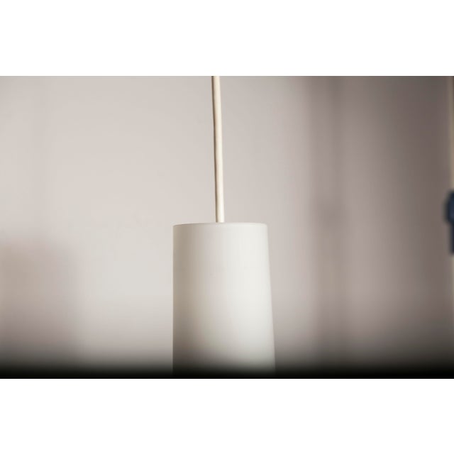 Vintage Two-Tone Pendant Light in White Opaline Glass and Green Transparent Glass, 1960s For Sale - Image 10 of 17