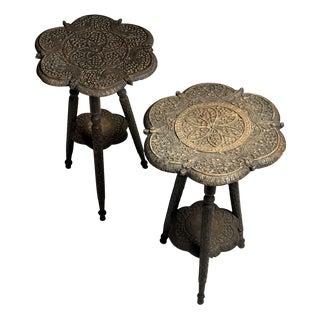 Indian Side Tables, Early 20th Century, Set of 2 For Sale