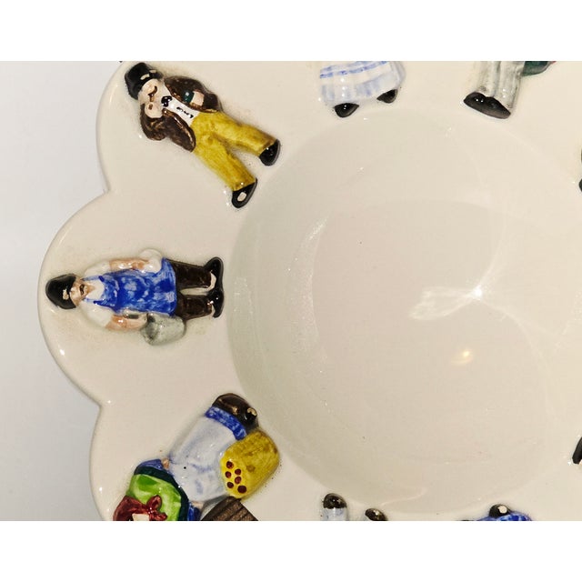 Kosta Boda Keramos Vienna Figural Bowl by Anton Kliber – Mid-Century Austrian Folk Art For Sale - Image 4 of 12