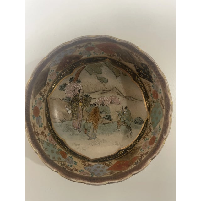 Late 19th Century Vintage Japanese Satsuma Ceramic Bowl For Sale - Image 5 of 7
