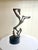 Extremely rare Frederic Weinberg -style sculpture on base of a rearing horse. Brass finish with touches of red patina....