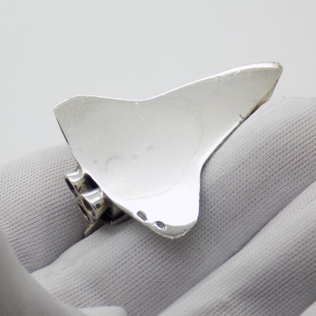 1980s Vintage Italian Handmade Sterling Silver Shuttle Spaceship Figurine, 1980s For Sale - Image 5 of 11