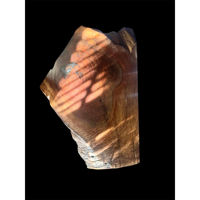 Some furniture just fills a space. This one has a past. The base and leg were cut from a slab of walnut that once held...