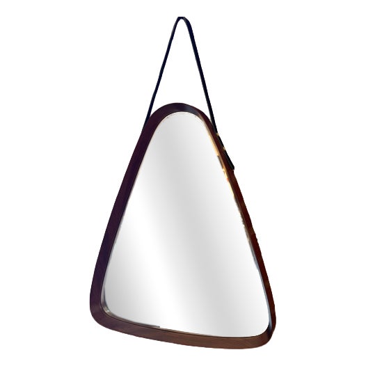 Vintage Triangular Geometric Mirror For Sale