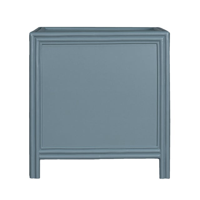 Wood Capri End Table in Regatta Blue For Sale - Image 7 of 8