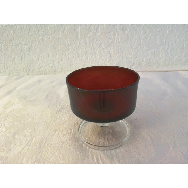 Victorian 1970s French Ruby Red Cavalier Compotes, S/11 For Sale - Image 3 of 5