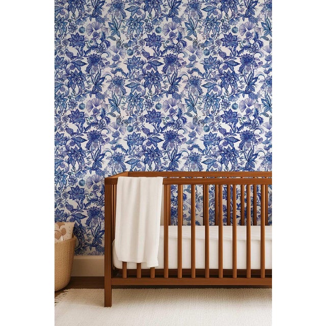This wallpaper design, which we call, Floral &amp; the Frog, started as our take on a classic watercolor chinoiserie...