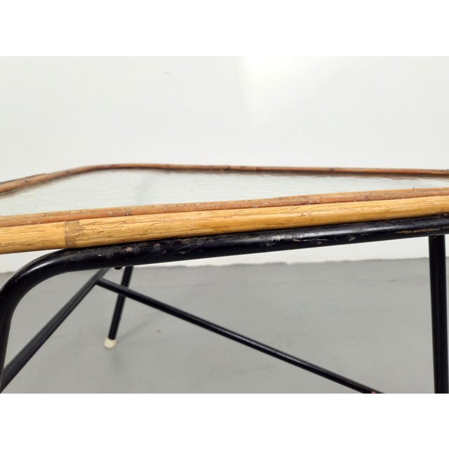 Vintage Rattan Coffee Table attributed to Dirk Van Sliedregt for Rohé Noordwolde, 1960s For Sale - Image 9 of 11