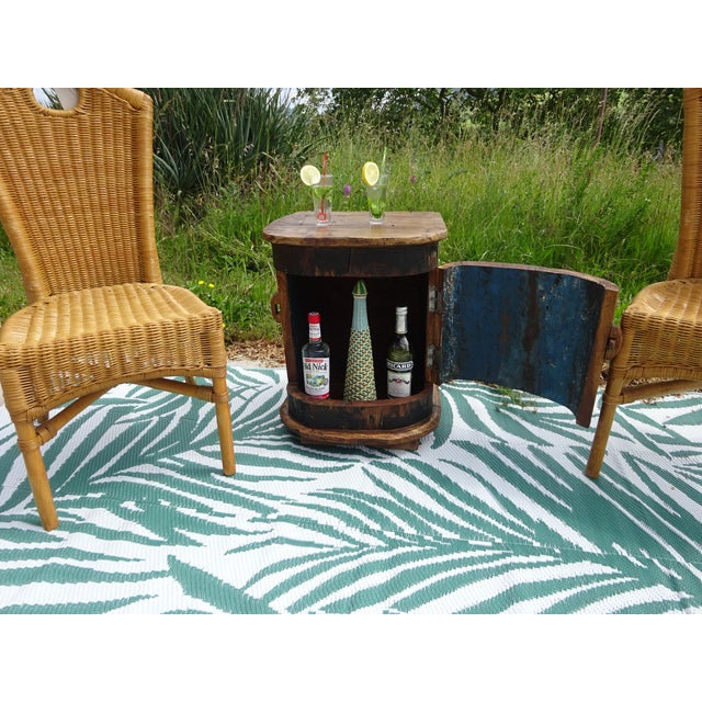 Contemporary Small Cabinet in Canoe Wood and Teak, 2000s For Sale - Image 3 of 18