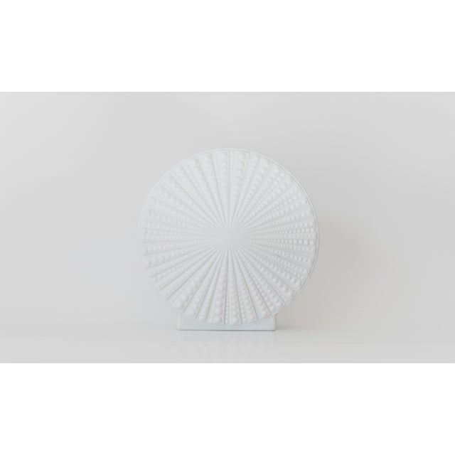 Mid-Century Modern Heinrich Germany Matte & Glazed White Porcelain Op Art Vase For Sale - Image 13 of 13
