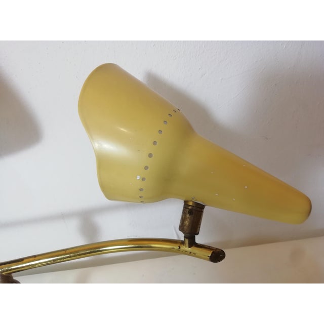 Metal Two-Cone Wall Lamp by Oscar Torlasco for Lumen, Italy, 1950s For Sale - Image 7 of 13
