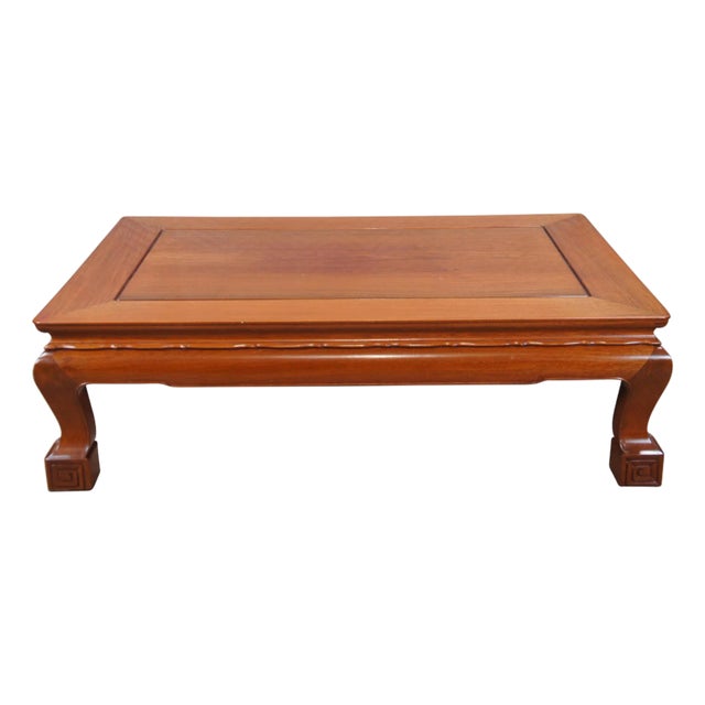 Chinese Chinoiserie Rosewood Low Kang Coffee Tea Table Hong Kong For Sale