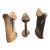 Carved wooden headrests from Ethiopia. Used by the Arussi people as a means of protecting elaborate hairstyles while...
