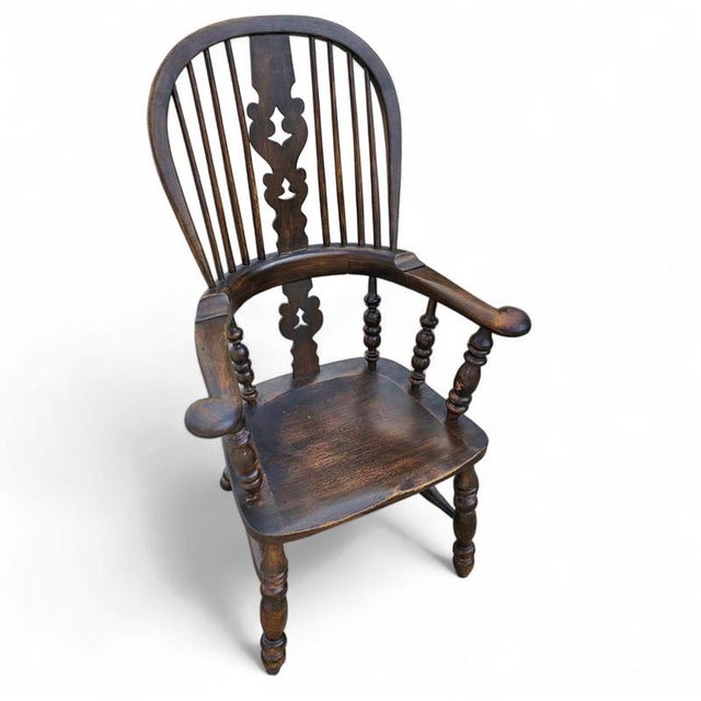 Large Yorkshire Broadarm Windsor Armchair For Sale - Image 16 of 18