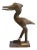 Vintage African Dark Bronze Stork Turning Head For Sale