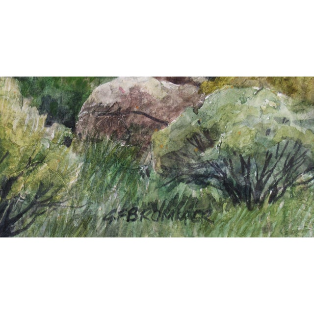 Paint Gerald F. Brommer, Landscape with Trail, Circa 1980 For Sale - Image 7 of 11