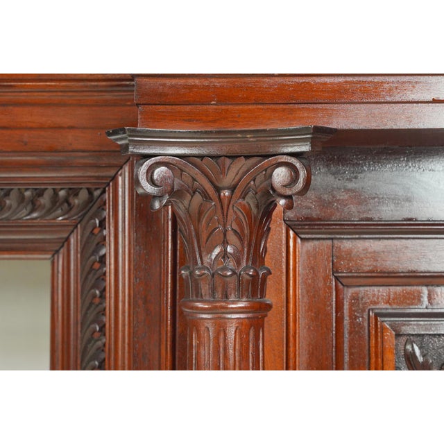 Late 19th Century Victorian Mahogany Fireplace Mantel For Sale - Image 15 of 16