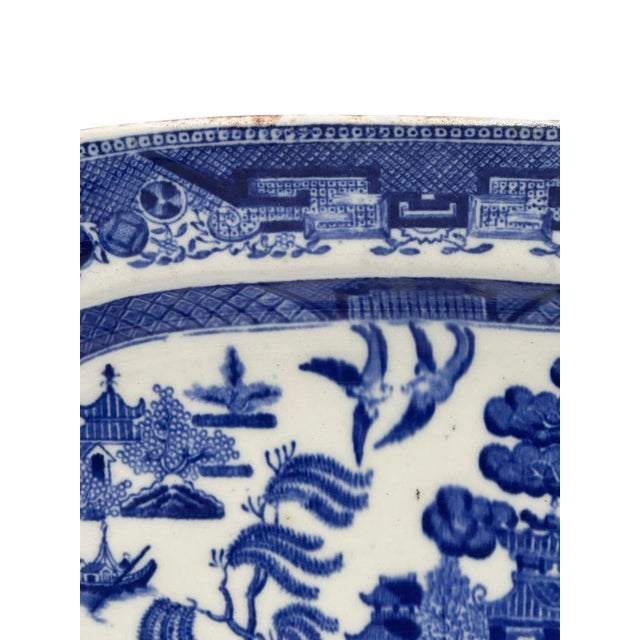Mid 20th Century Ridgway Blue Willow Platter For Sale - Image 10 of 12