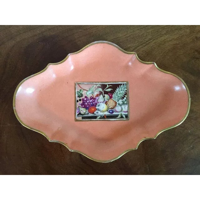 19th Century Early 19th C. English Porcelain Dessert Dish With Central Reserve For Sale - Image 5 of 10