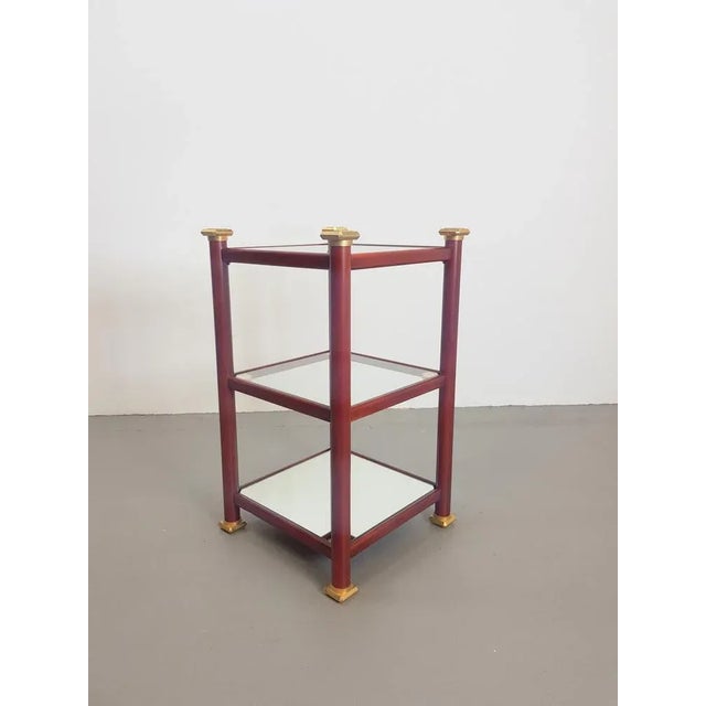 Regency Side Table in Brass and Mirror Glass, 1970s For Sale - Image 11 of 11