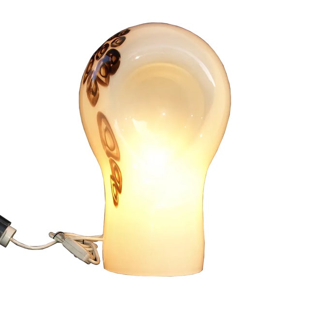 Glass Table Lamp by Toni Zuccheri for La Murrina, 1970s, in Good conditions. Designed 1970 to 1979 European Plug (up to...