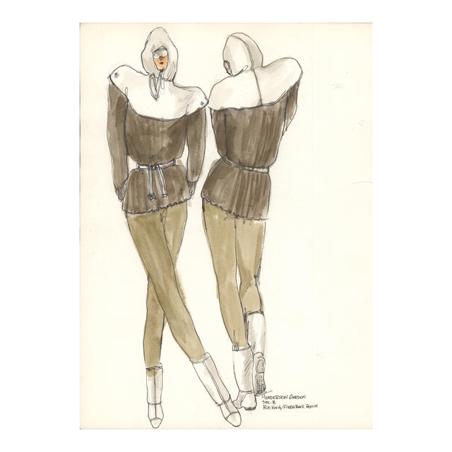 1980s Gordon Henderson – Original Fashion Design, Signed For Sale