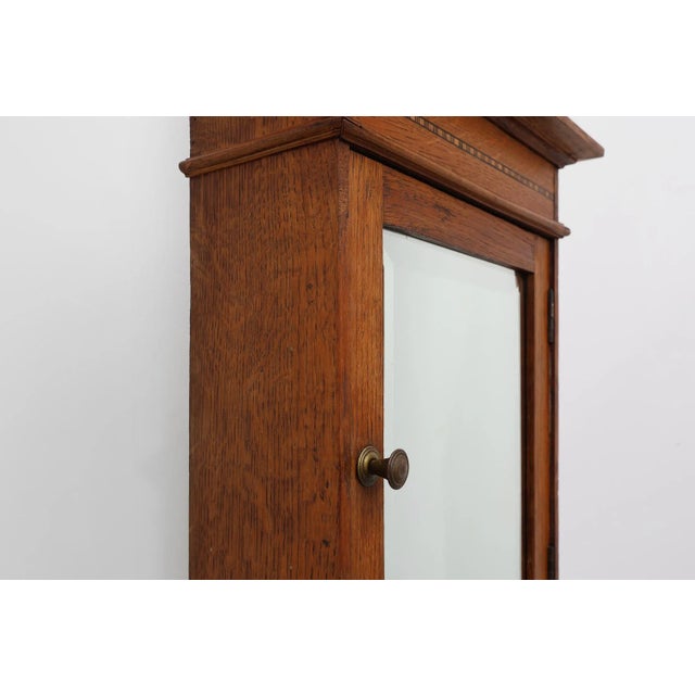 Art Deco Medicine Wall Cabinet in Wood with Mirror, 1930s For Sale - Image 11 of 14