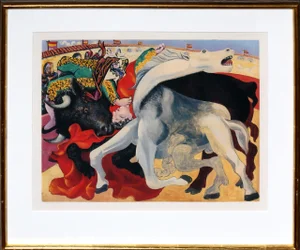 Corrida La Mort Du Torero, Pablo Picasso Lithograph on Arches