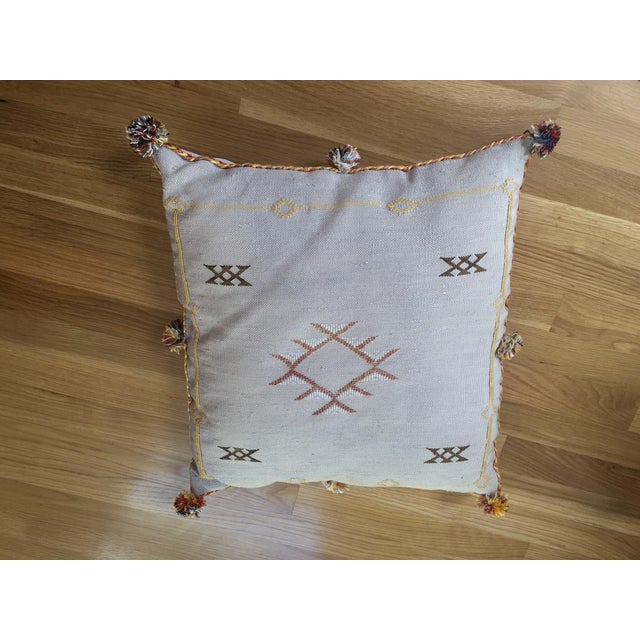 Handmade Light Blue Moroccan Pillow Chairish